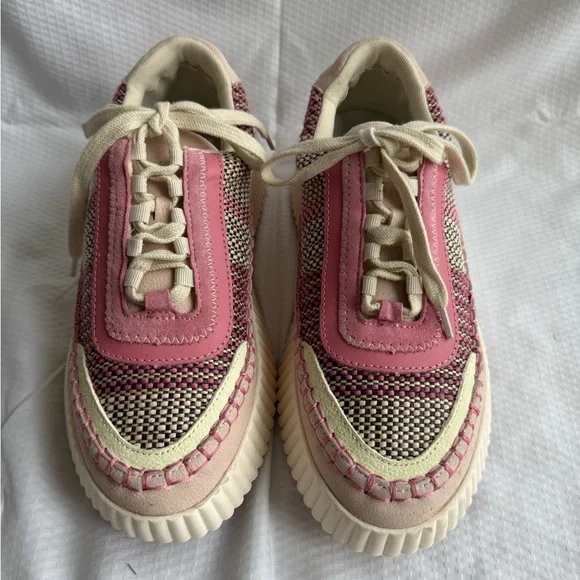 Dolce Vita Pink and Cream Casual Sneakers - Picture 1 of 4
